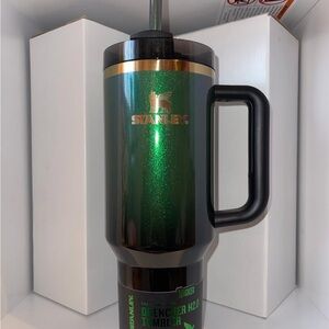 Stanley Metallic Green and Black Tumbler with Handle